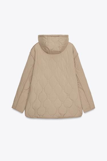 WATER REPELLENT HOODED PADDED JACKET - camel by Zara - Image 7