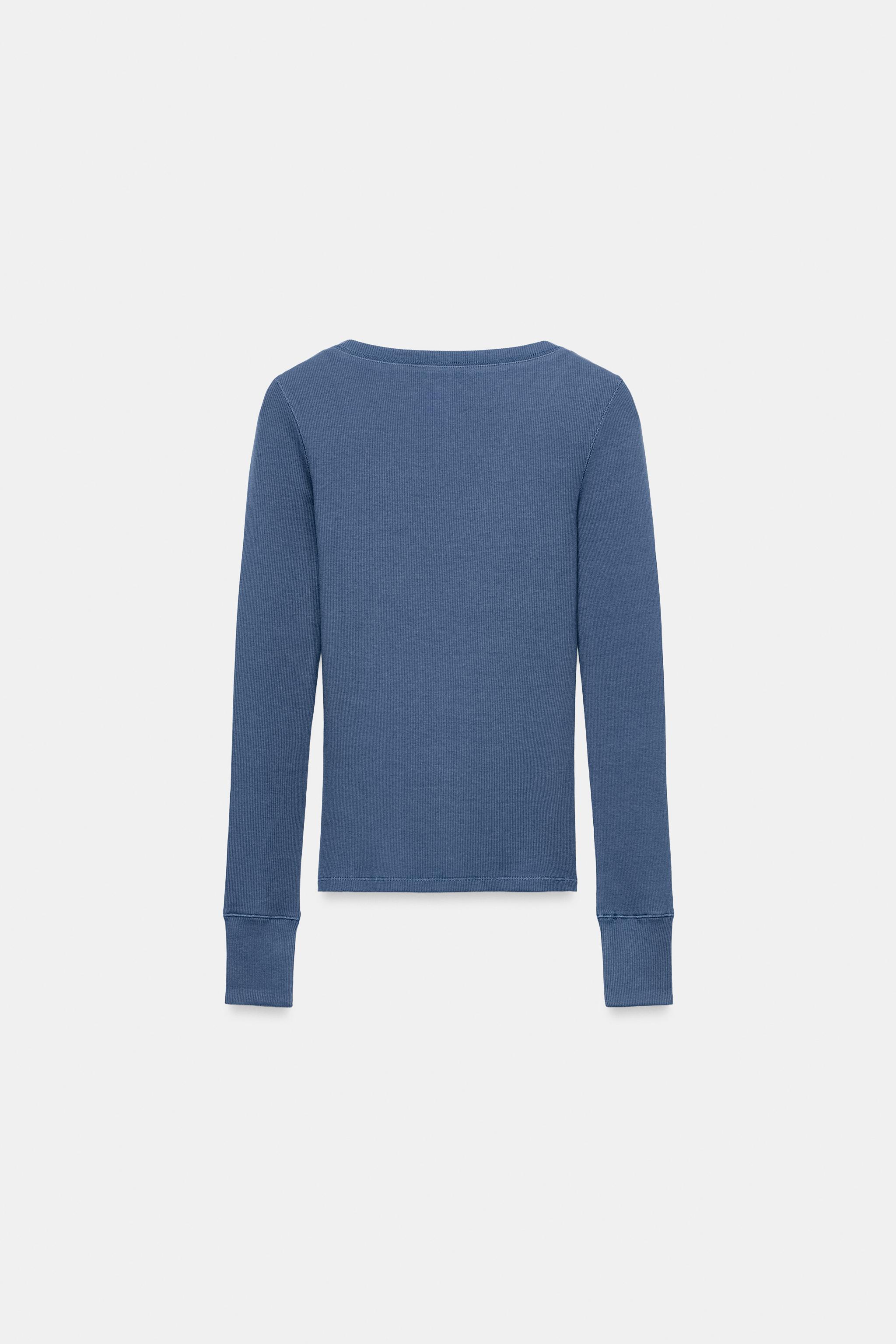 Long-Sleeve Ribbed T-Shirt - thumbnail 6