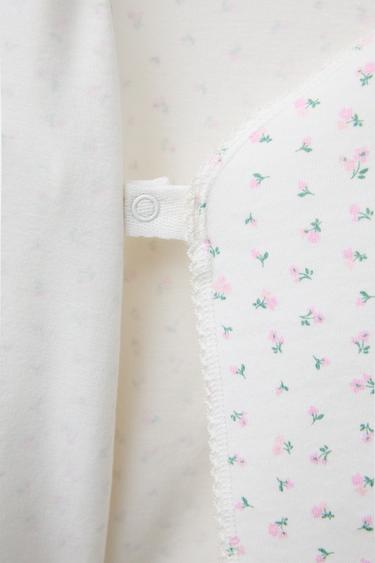 ENSEMBLE T-SHIRT ET JAMBIÈRES À FLEURS - Rose pâle de Zara - Image 3