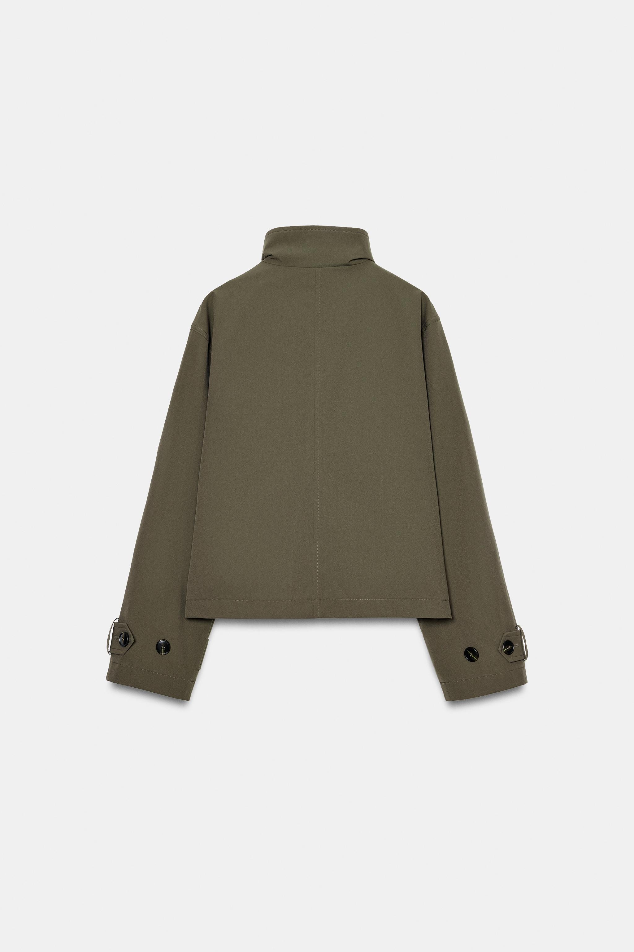 DOUBLE BREASTED SHORT TRENCH COAT