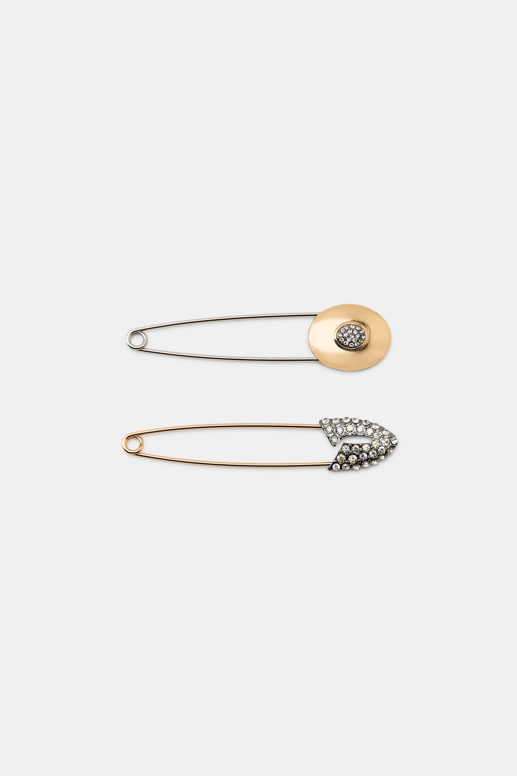 2-PACK RHINESTONE BROOCHES