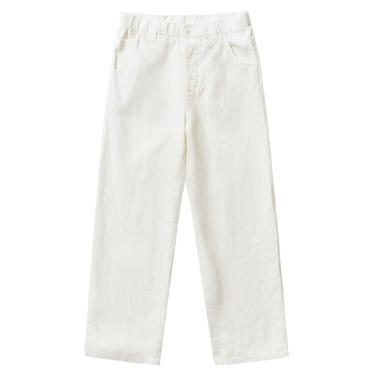 100% HEMP RELAXED FIT TROUSERS - Oyster-white by Zara