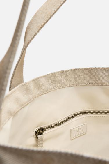 FABRIC TOTE BAG - White by Zara - Image 5