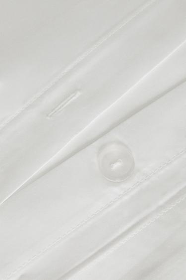 SATEEN FLAT SHEET WITH HEMSTITCHING - White by Zara - Image 3