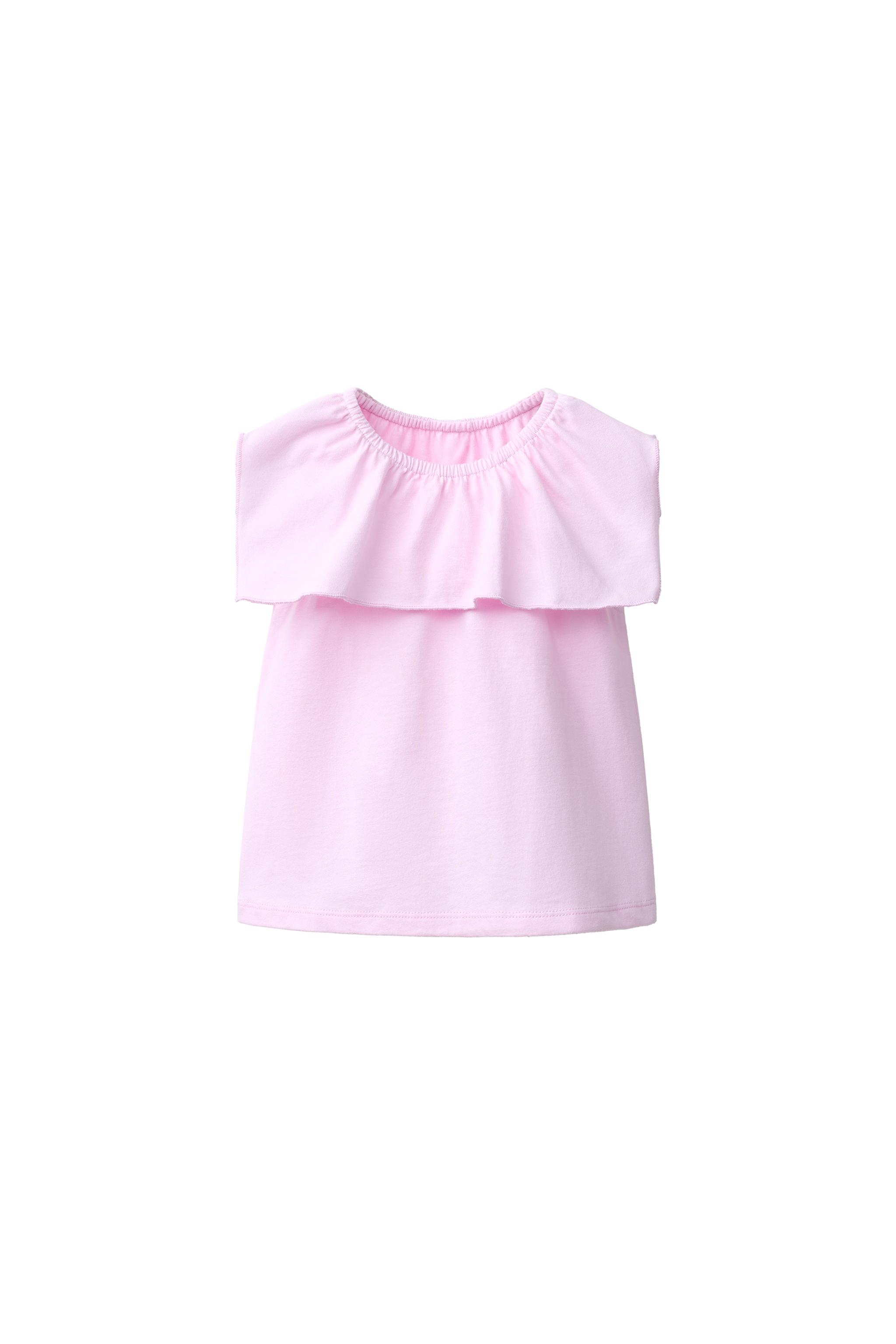 フリルトリムTシャツ - ホワイト | ZARA Japan / 日本