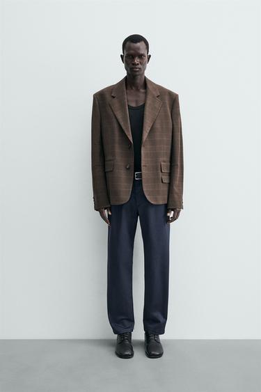 CALÇA CHINOS REGULAR FIT - Azul-marinho da Zara - Imagem 0