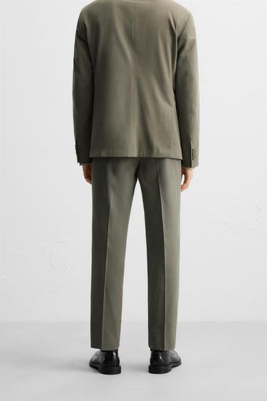 PANTALON DE COSTUME EN LAINE - Verdâtre de Zara - Image 2