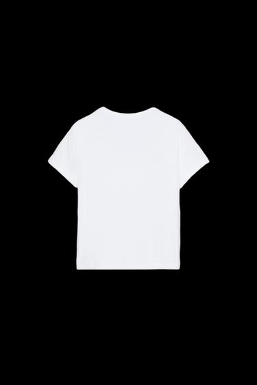 CAMISETA ALGODÓN MANGA CORTA - Blanco de Zara