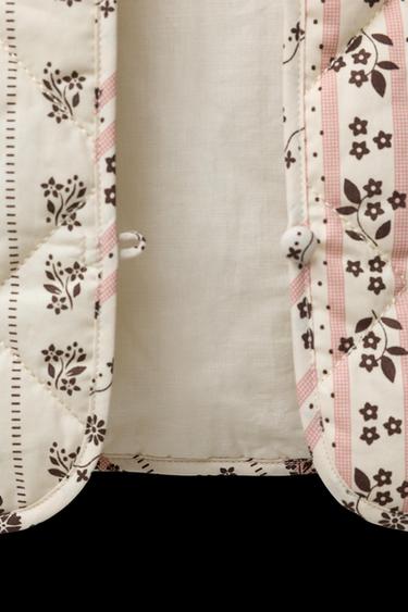 PRINTED PADDED JACKET - Light beige by Zara
