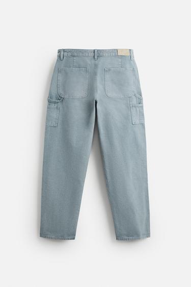 PANTALON DÉLAVÉ POCHE CARPENTIER - Bleu de Zara - Image 7