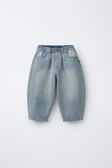 JEANS BALLOON OVERDYE - Azul de Zara