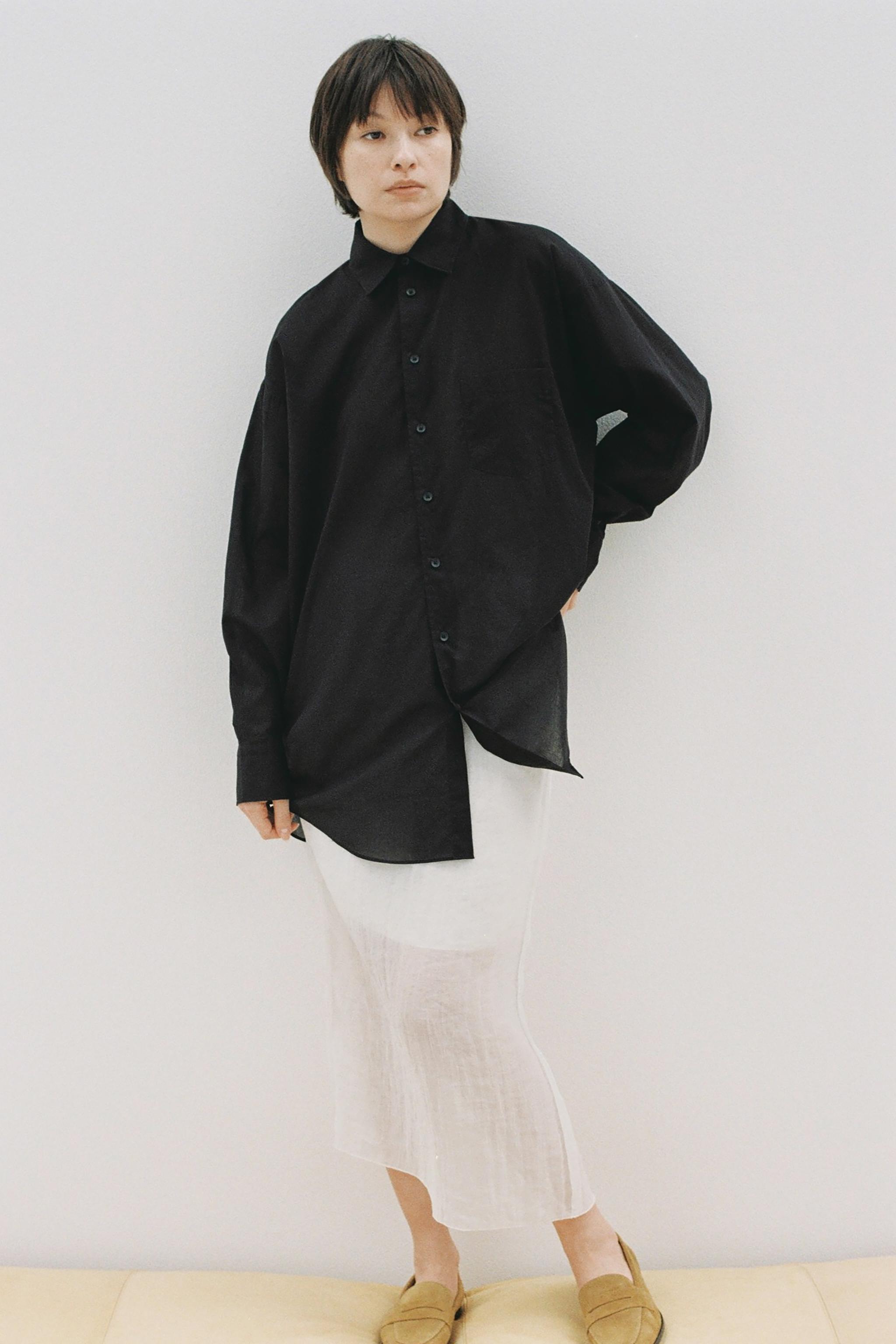 ZW COLLECTION セミシースルミディ丈スカート - オフホワイト