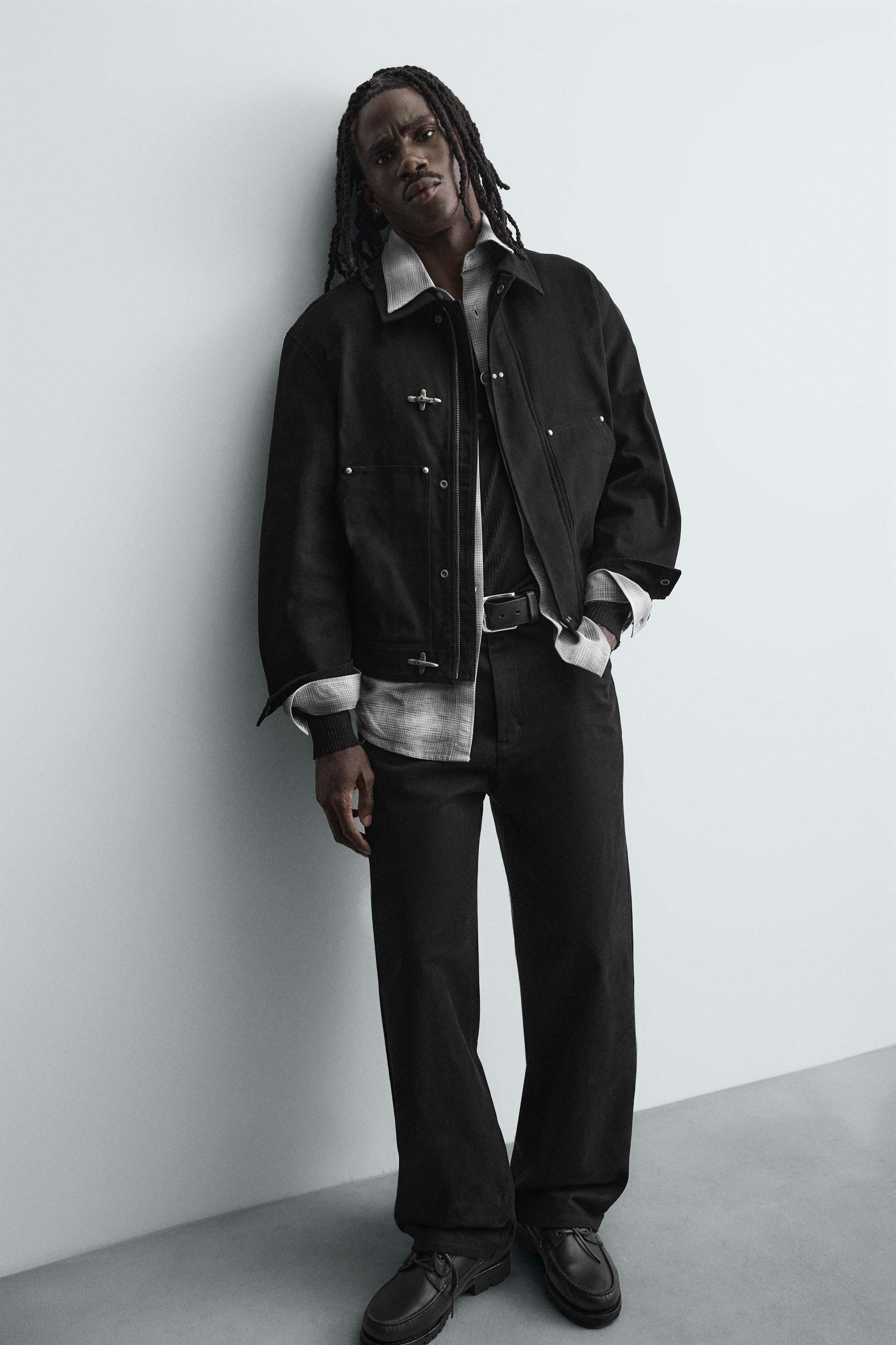 リラックスフィットトグルボタンジャケット - ブラック | ZARA Japan