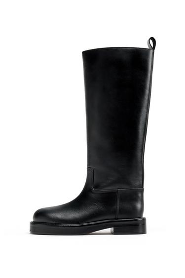 LEATHER BOOTS LIMITED EDITION - Black by Zara