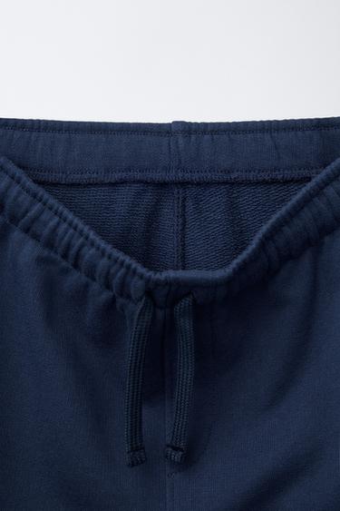 STRAIGHT PLUSH BERMUDA SHORTS WITH SURF PRINT - Navy blue by Zara - Image 5