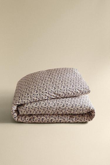 HOUSSE DE COUETTE ENFANT COTON FLEURI - Bleu marine de Zara - Image 4