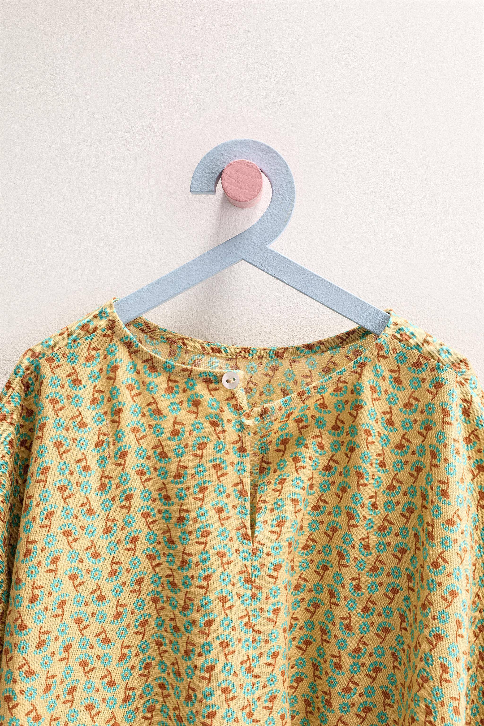 ZARA TIMELESS - TOP OVERSIZE À FLEURS AVEC LIN