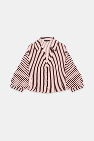 CHEMISE À RAYURES ET MANCHES BOUFFANTES - Multicolore de Zara - Image 4