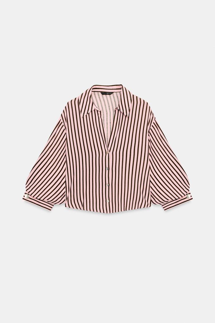 Camisa de manga abullonada a rayas 5