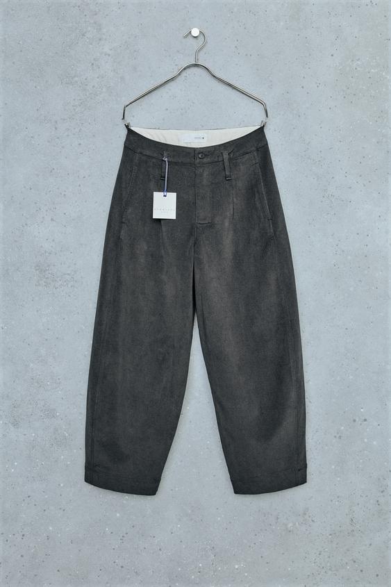 STORIESZ - PEACH BALLOON TROUSERS - Blue by Zara - Image 0