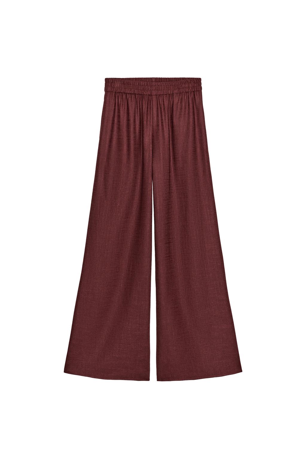 WIDE LEG LINEN PANTS - image 3