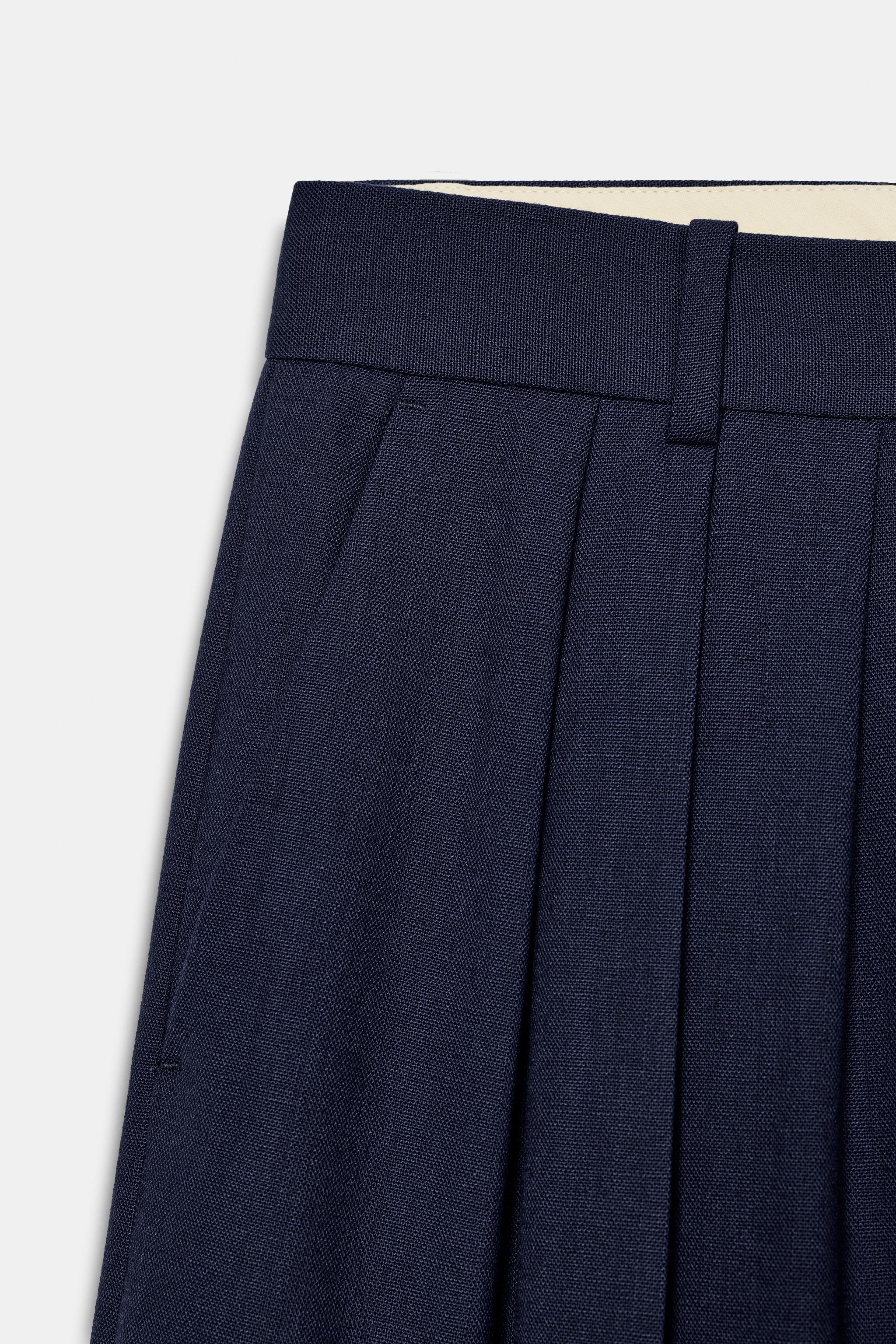 ZW COLLECTION WIDE-LEG PLEATED TROUSERS