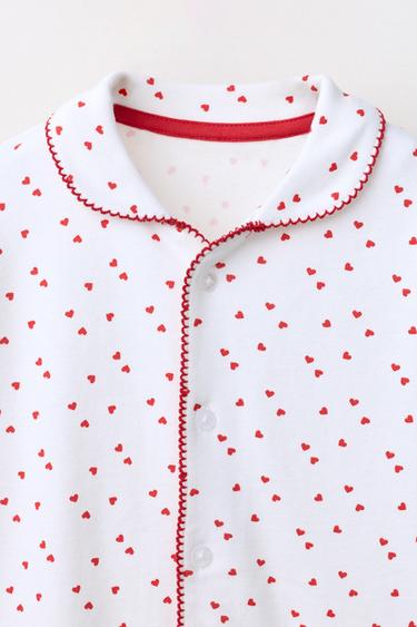 6-14 ANS/ PYJAMA À CŒURS - Écru de Zara - Image 5