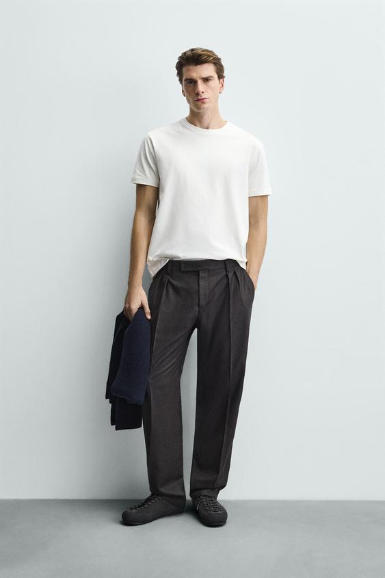 CAMISETA BÁSICA REGULAR FIT - Branco da Zara - Imagem 0