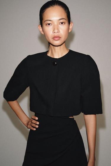 ΜΠΛΕΪΖΕΡ CROPPED ZW COLLECTION - Μαύρο του Zara