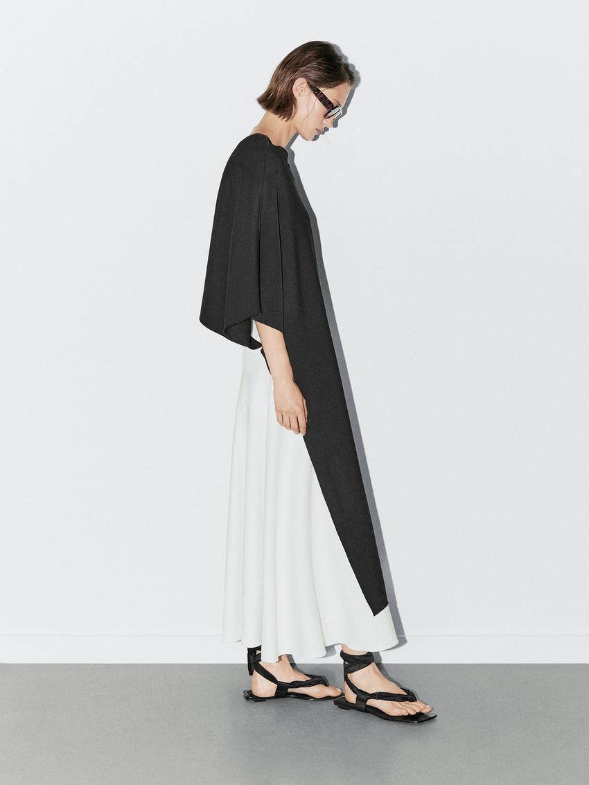 Cape-style blouse with asymmetric cut - STUDIO