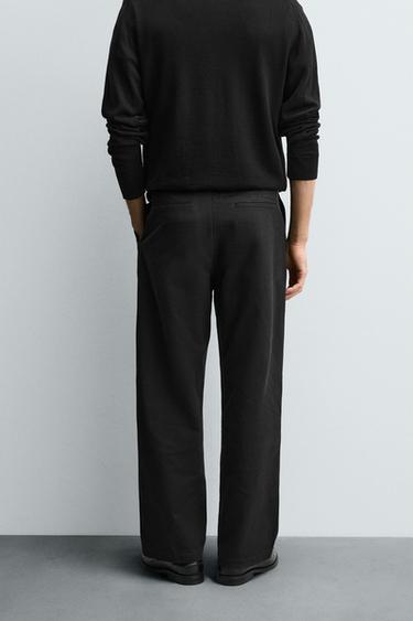 COTTON-LYOCELL PLEATED TROUSERS - Charcoal by Zara - Image 2
