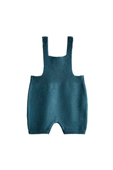 KNIT BABY DUNGAREES - Blue by Zara