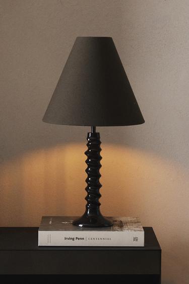 Zara TABLE LAMP WITH EMBOSSMENTS - Green