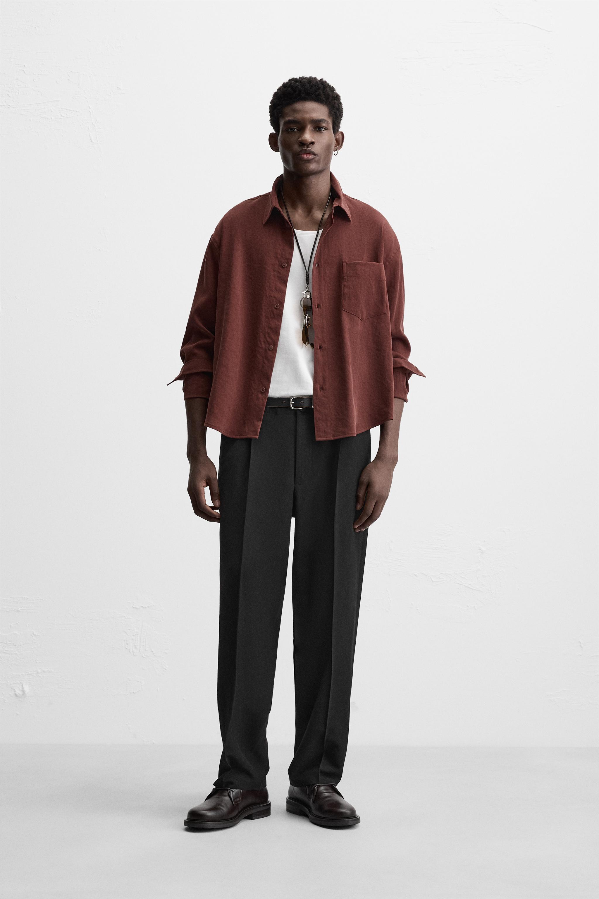 FLOWY STRAIGHT FIT PANTS - Black | ZARA United States
