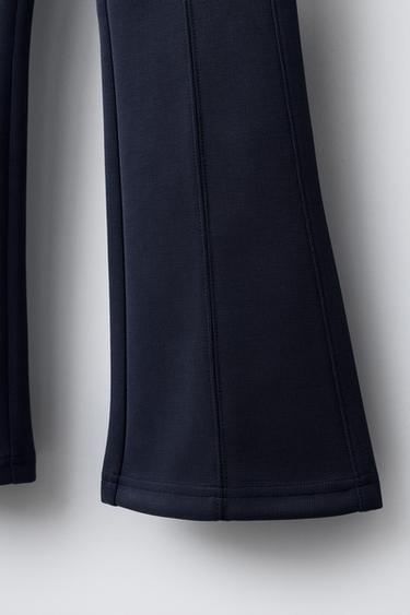 PANTALON ÉVASÉ À NERVURES - Bleu de Zara - Image 3