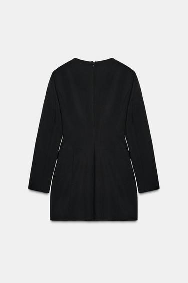 Zara ZW COLLECTION LIMITED EDITION SHORT POCKET DRESS - Black