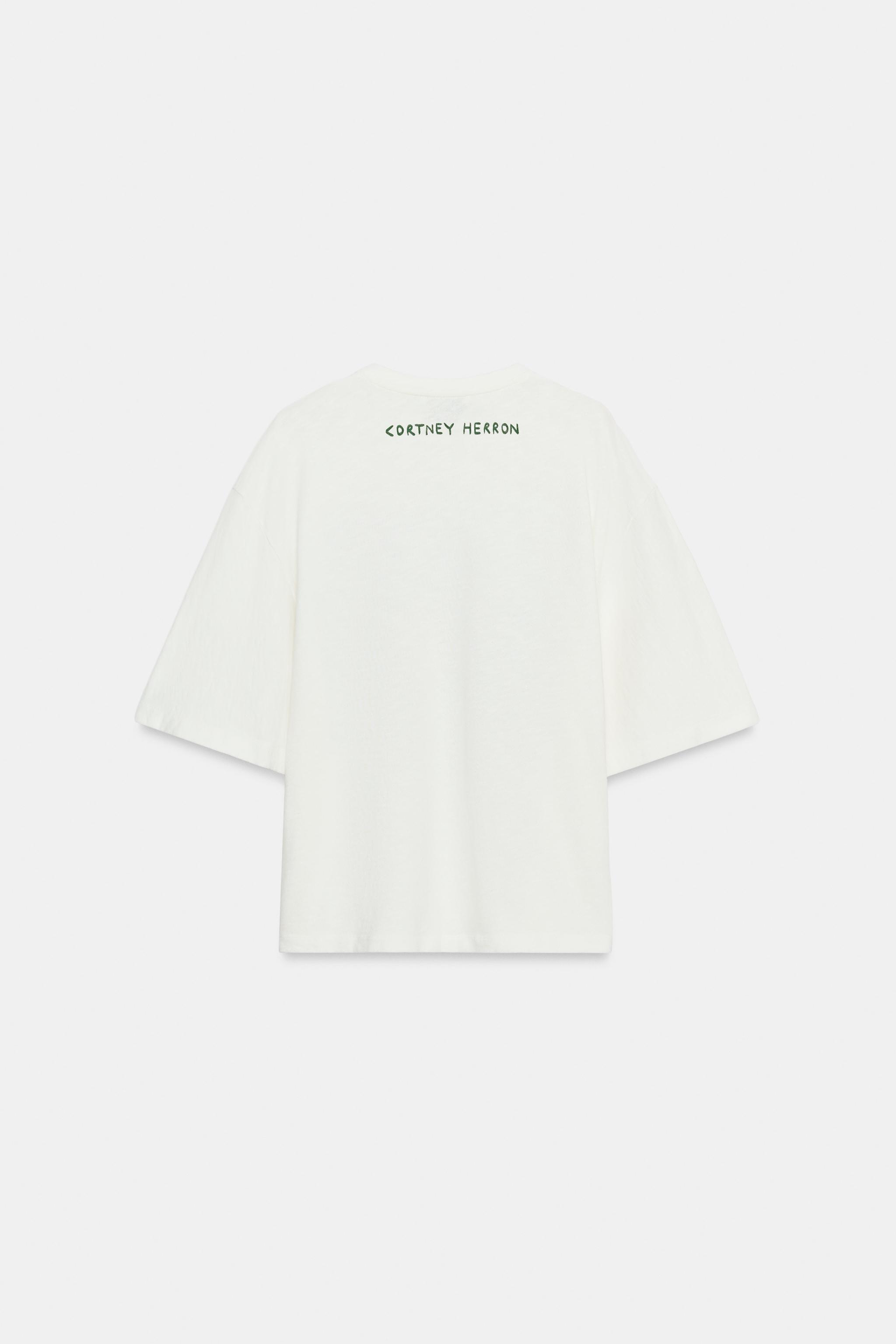 Женские футболки Zara CORTNEY RUSTIC T-SHIRT — фото 7