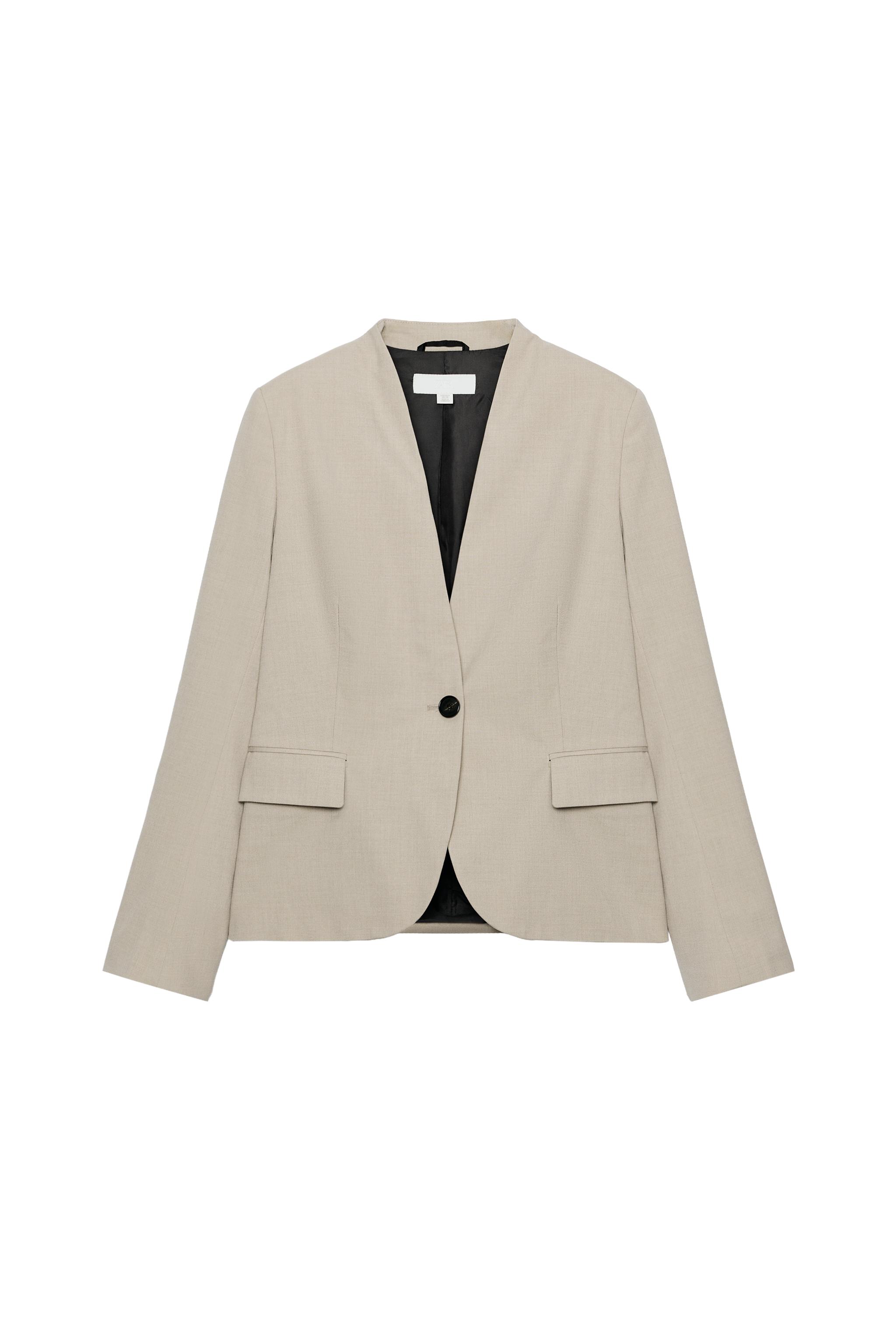 TAILORED BLAZER WITH SHOULDER PADS