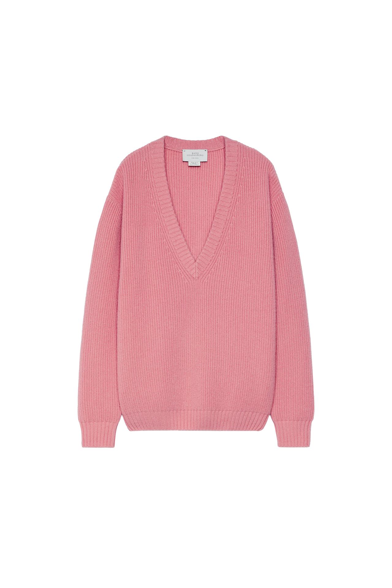 V-NECK 100% CASHMERE JUMPER