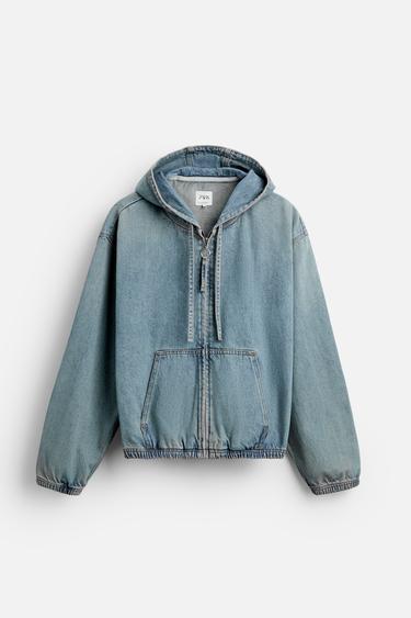DENIM HOODIE - Blue by Zara