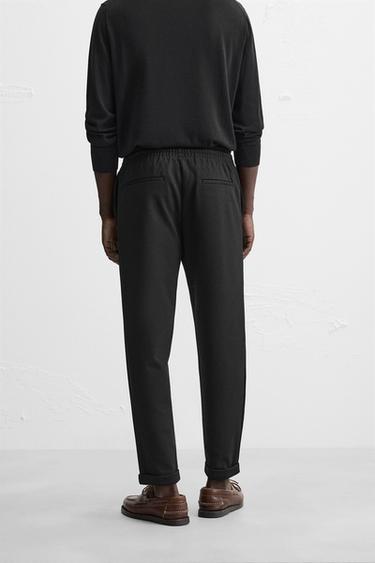 EASY CARE JOGGER WAIST TROUSERS - Black by Zara - Image 2
