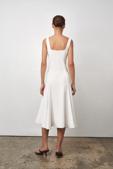 ROBE MIDI ZW COLLECTION - Écru de Zara - Image 2