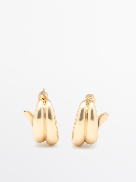 Wraparound hoop earrings from Zara - $70