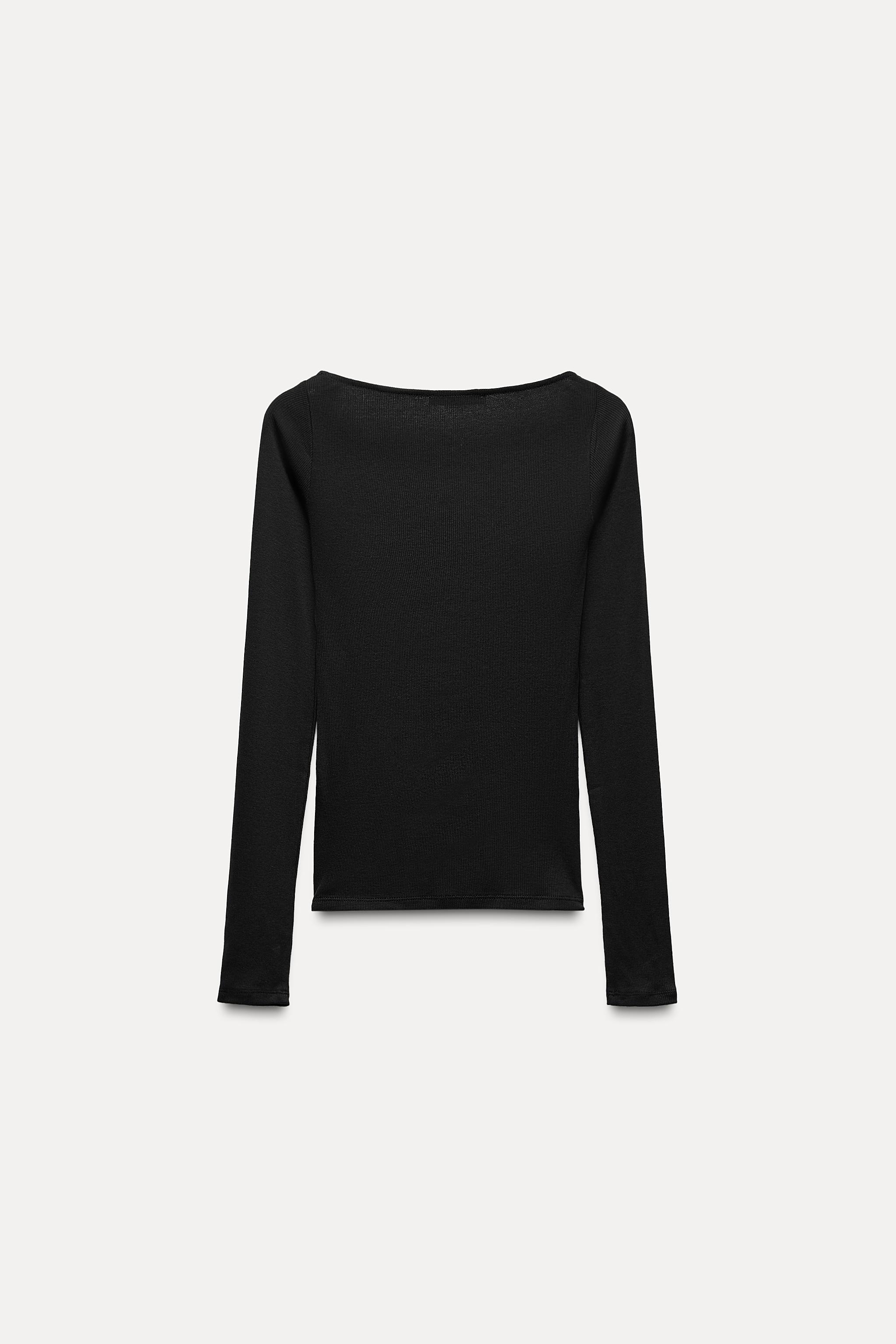 LACE RIB TOP - Oyster-white | ZARA United States