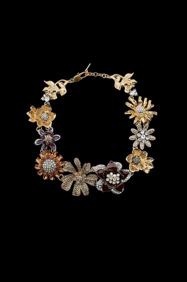 FLOWER JEWEL GLITTER NECKLACE - Multicoloured by Zara - Image 0