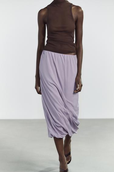 SEMI-SHEER HALTER TOP - Brown by Zara - Image 2