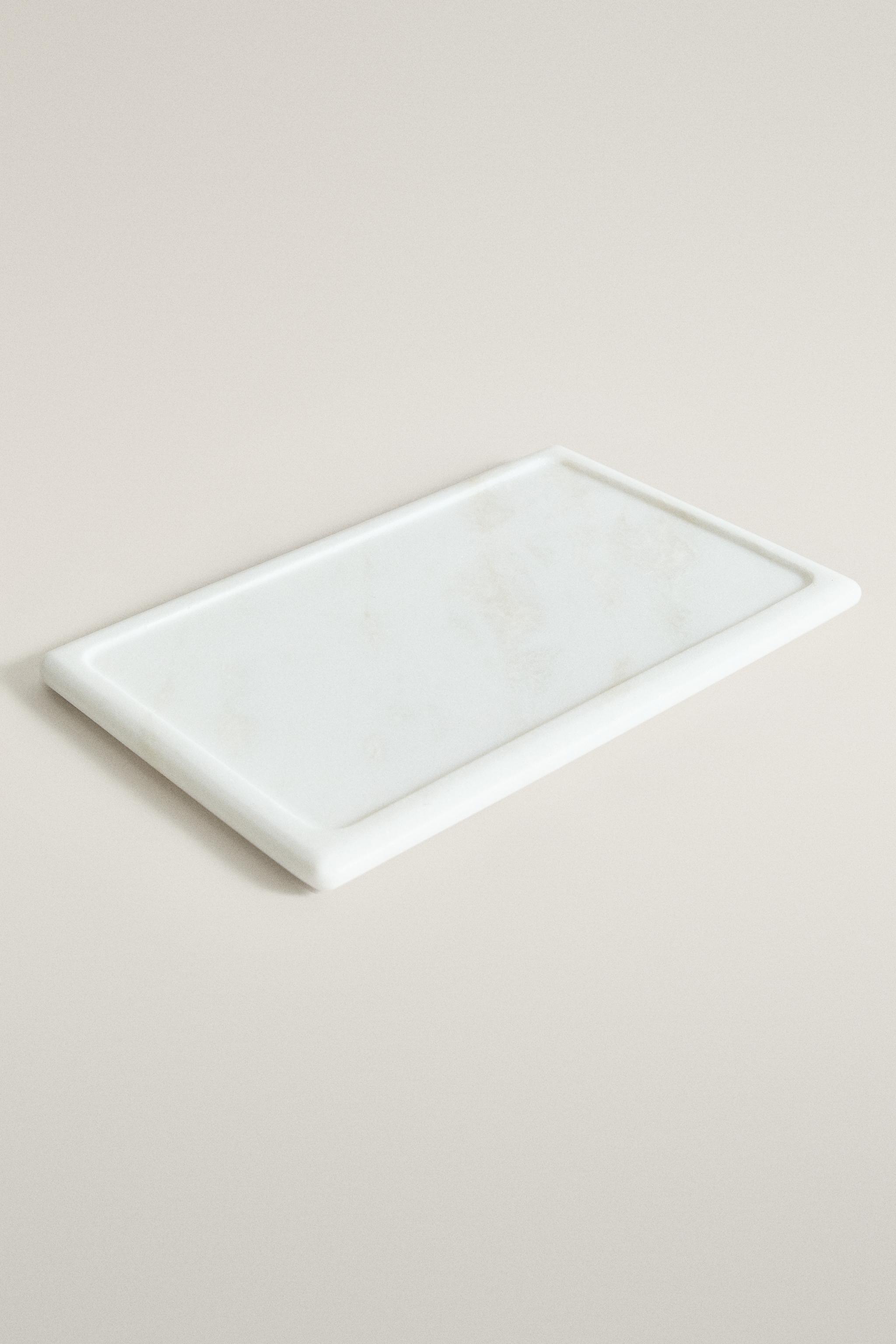 PLATEAU DE BAIN EN MARBRE BLANC