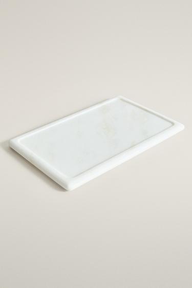 WHITE MARBLE BATHROOM TRAY — white 2