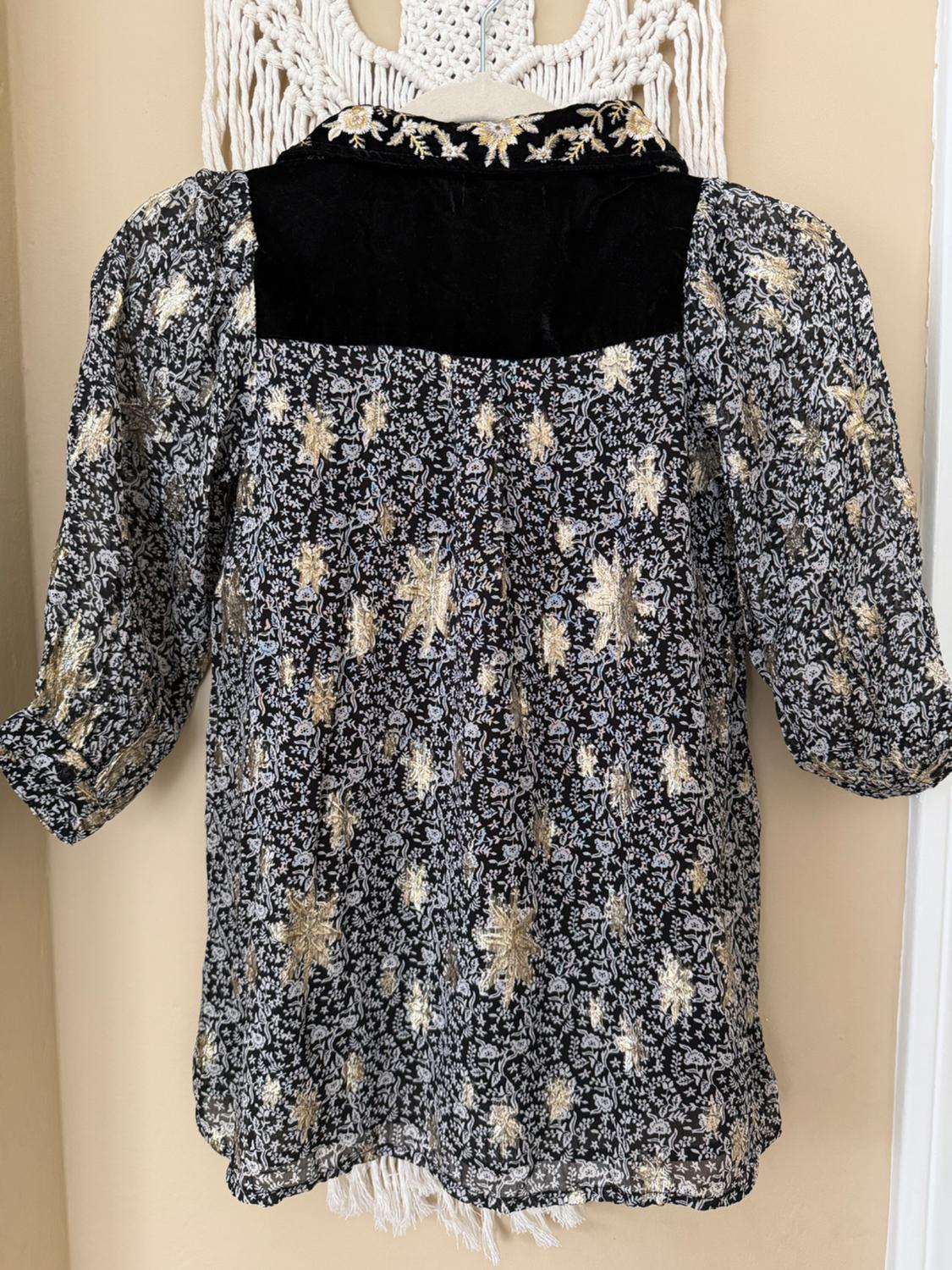 SPARKLY VELVET EMBROIDERED DRESS - Image 4