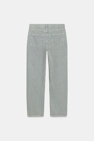 JEANS ZW COLLECTION RETOS CINTURA BAIXA COM LISTRAS - Riscas da Zara